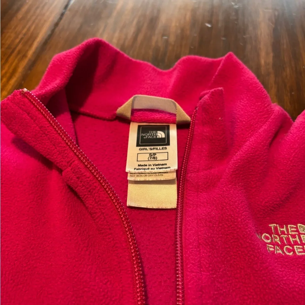 The North Face Hot Pink Fleece Quarter-Zip size 7/8